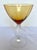 1930s Mid-Century Cambridge Glass Amber & Clear Stem Champagne Coupes - Set of 7 For Sale - Image 11 of 18