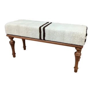 Hemp Kilim Ottoman Bench For Sale