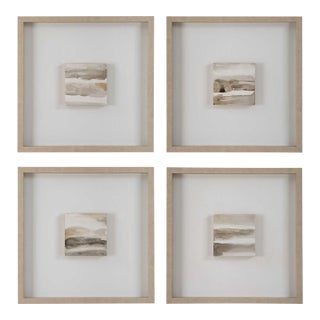 Studying Sepia Hand Painted Canvases Set/4 For Sale