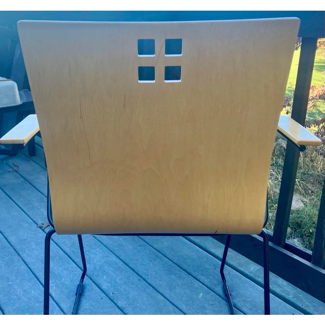4 Leland Marquette Collection Stackable Chairs For Sale - Image 10 of 12