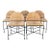 Vintage Woven Rush and Metal Dining Chairs - Set of 5 For Sale