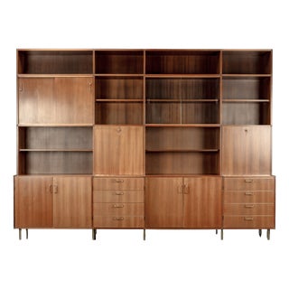 Sideboard with Shelves by Erwin Behr Study for Bmz, 1950s For Sale
