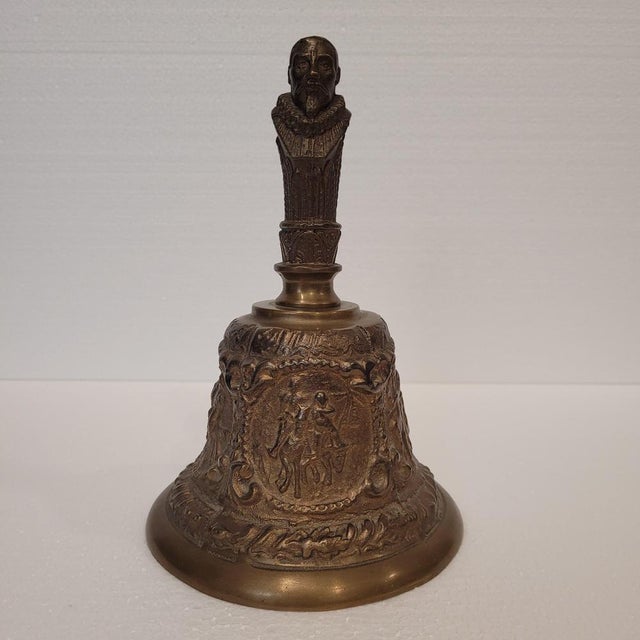 1930s Alfonsino Bronze Bell by Miguel de Cervantes, Spain, 1930s For Sale - Image 5 of 12