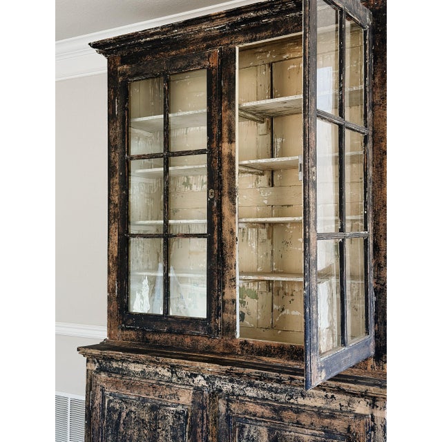 Antique Black Painted French Hutch For Sale - Image 14 of 14