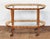 Italian Two-Tier Drinks Cart of Scalloped Wood and Glass - Mid 20th Century For Sale - Image 4 of 10