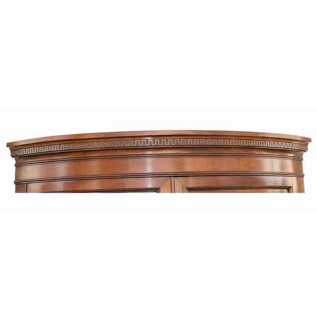 1950s Vintage Drexel New Travis Court Bow-Front Corner China Cabinet For Sale - Image 10 of 13