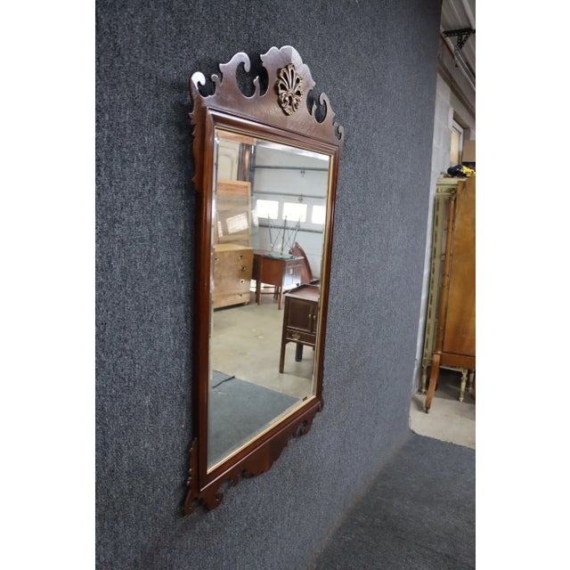 Mid 20th Century Drexel Chippendale Style Mahogany Mirror For Sale - Image 5 of 8