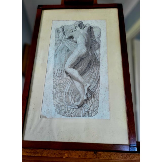 Mid 18th Century After Giovanni Domenico Campiglia, Nude Sleeping Hermaphroditus, 1740, Engraving, Framed For Sale - Image 5 of 7