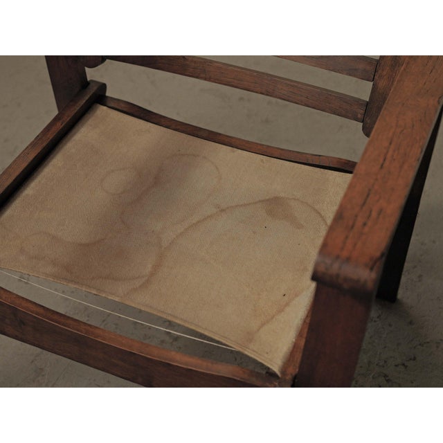 1940s French Modernist Reconstruction Oak Armchairs, 1940s, Set of 2 For Sale - Image 5 of 16