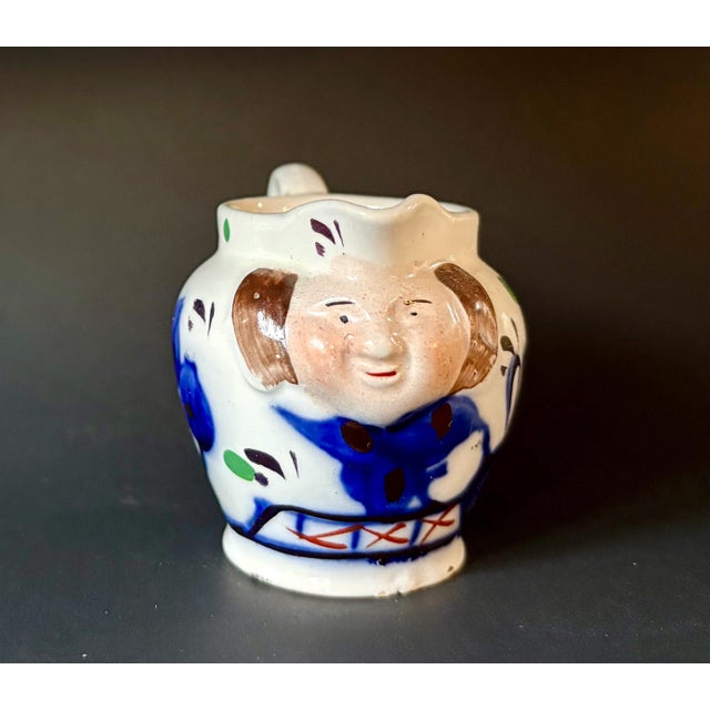 English Vintage Toby Jug by Allertons – Antique English Pitcher – Fillpot / Philpot Character Jug With Tricorn Hat – Welsh Pottery For Sale - Image 3 of 6