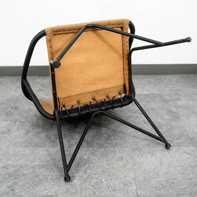 Mid Century Danish Modern Side Chair Round Ole Attributed to Erik Jorgensen Tan Suede Black For Sale - Image 10 of 12