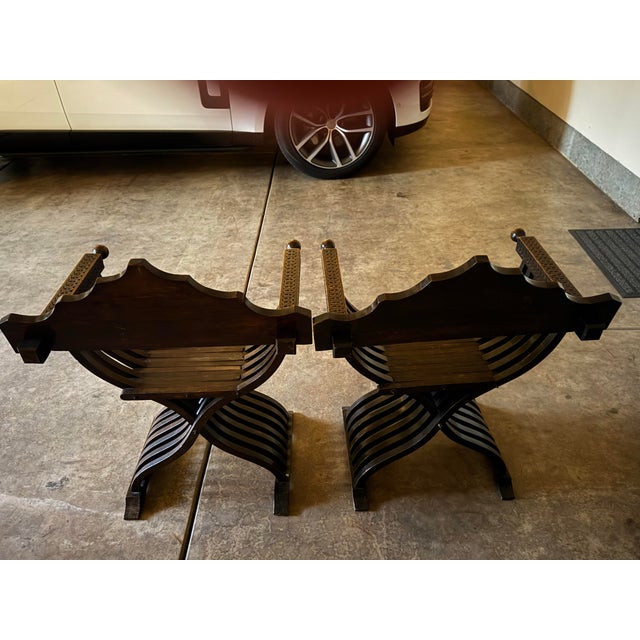 Late 19th Century Pair of Italian Antique Armchairs For Sale - Image 5 of 5