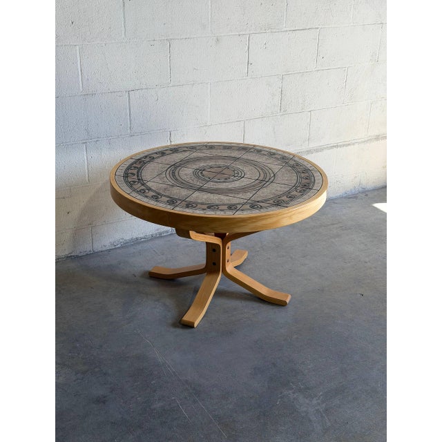Mid 20th Century Vintage Danish Modern Tile Top Coffee Table by h.m. Sofaborde Scandinavian Oak Table For Sale - Image 5 of 9