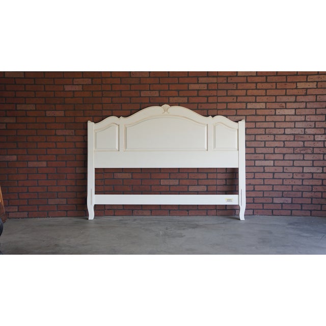 1990s French Country Ethan Allen Arch Panel Queen Headboard Chairish