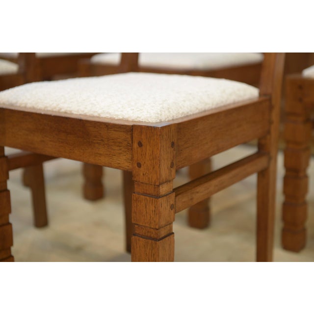 Wood Brutalist Dining Chairs, 1960s, Set of 6 For Sale - Image 7 of 14
