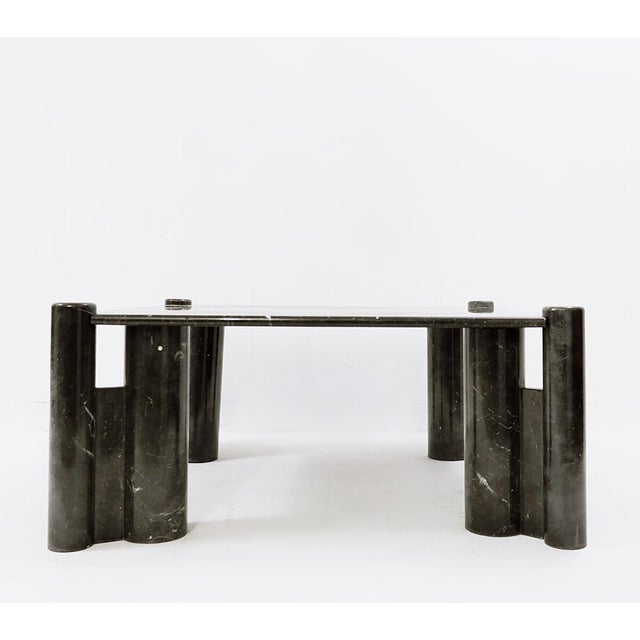 Mid-Century Modern Square Black Marble Coffee Table, 1970s For Sale - Image 4 of 14