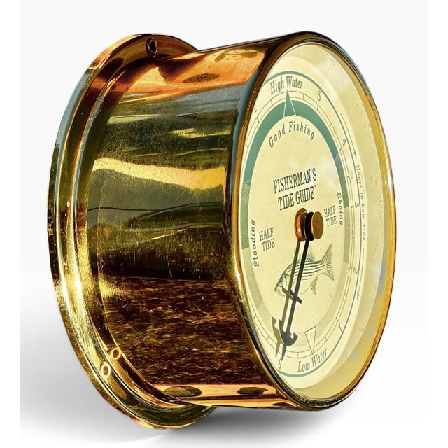 This highly polished brass barometer can be mounted directly to the wall, on a wood panel, or on a mantle stand. It's...