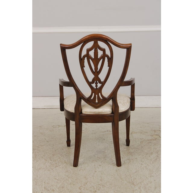 2000 - 2009 Set of 6 Maitland Smith Shield Back Mahogany Dining Chairs For Sale - Image 5 of 18