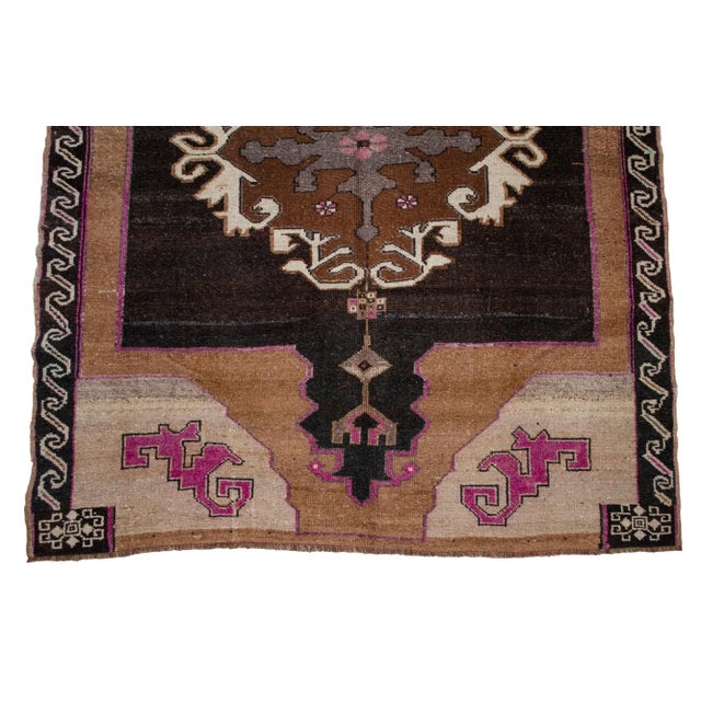 Hand Knotted Natural Colors Tribal Rug Large Long Runner - 5′11″ X 14′1″ For Sale - Image 10 of 13
