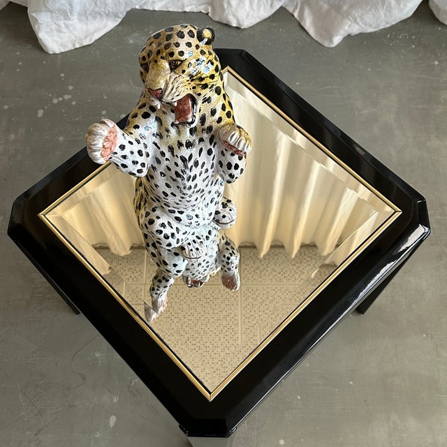 Mid-Century German Mirror Top Coffee Table, 1950s For Sale - Image 4 of 12