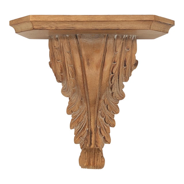 Late 20th Century Italian Wood Wall Bracket Shelf Chairish