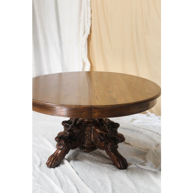 Early 19th Century Oak Coffee Table With Gargoyles For Sale - Image 12 of 17