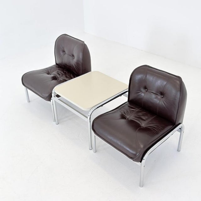 1 of 3 Mid-Century Girsberger Eurochair White Coffee Table, Swiss 1980s For Sale - Image 11 of 18