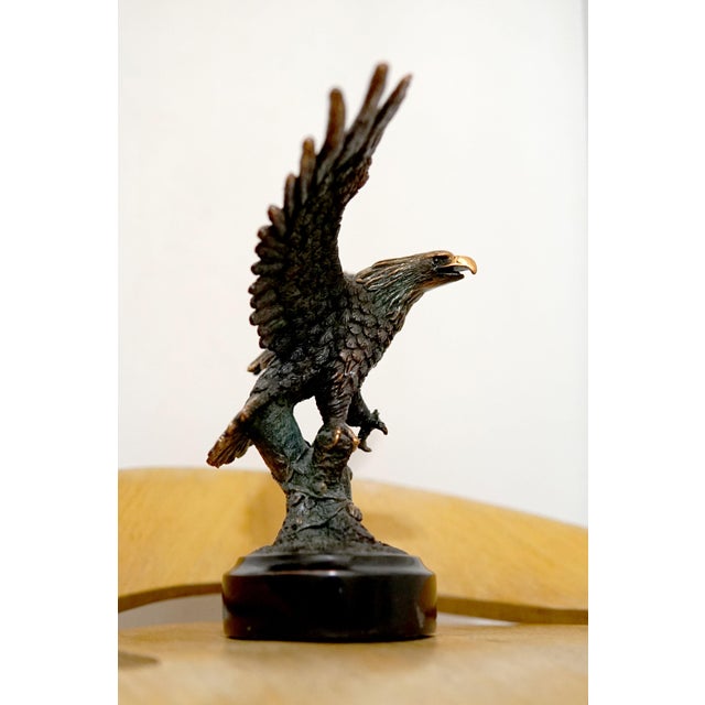 Vintage Copper Plated Eagle In-Flight Sculpture For Sale - Image 9 of 13