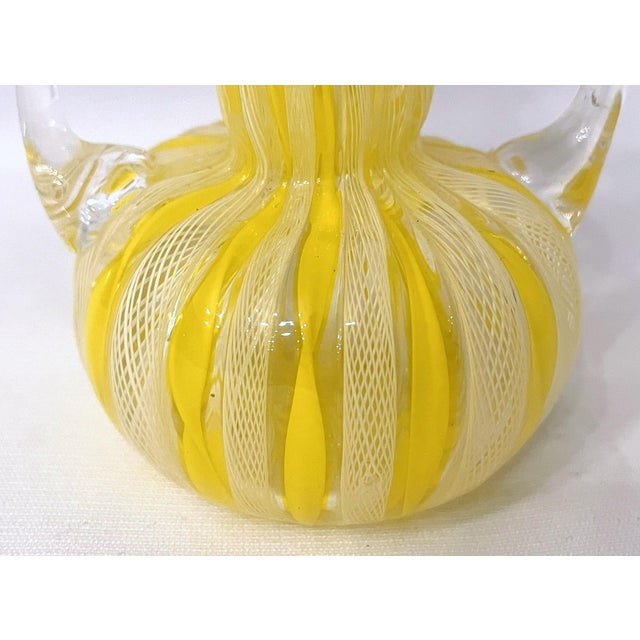 Mid 20th Century Murano Latticino Vase For Sale - Image 5 of 7