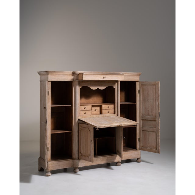19th Century Fine French Oak Secretary Cabinet For Sale - Image 12 of 18
