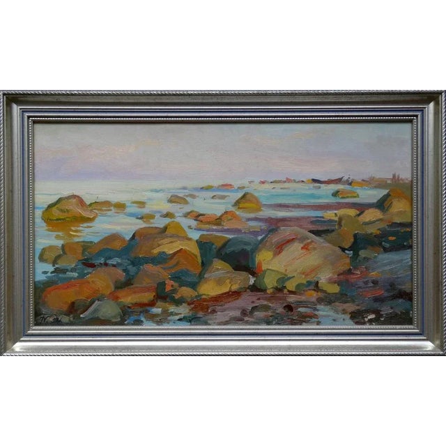 Evening sun. 1954, oil on cardboard, 33x61 cm This piece is attributed to the mentioned designer/maker. It has no...