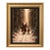 Large Santa & Reindeer Christmas Canvas Print in Gilded Wood Frame, 36” For Sale