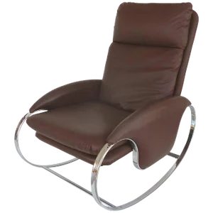 1970s Guido Faleschini Chrome Rocking Chair