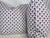 Custom pair of 22" pillows covered in Pierre Frey "Chalfont" in color petunia. These pillows are self welted, have tapered...