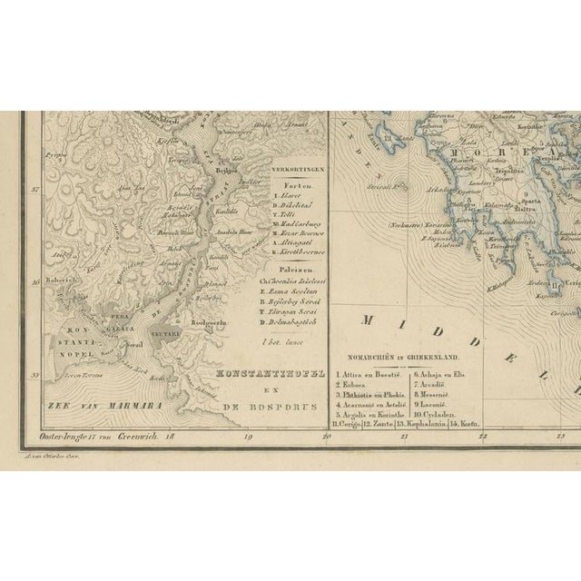 Late 19th Century Europe Map with Athens Inset by Aeg, 1876 For Sale - Image 5 of 11