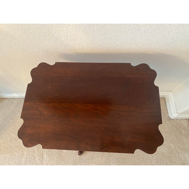 Late 20th Century Pennsylvania House Cherry Unique Tilt-top Candle-stand/small tilt-top table. A graceful tripod base and...