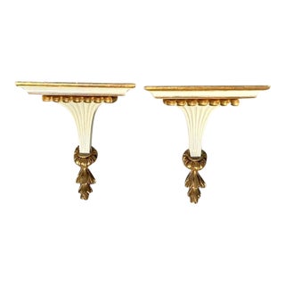Vintage Italian Gilt Tipped Brackets - A Pair For Sale
