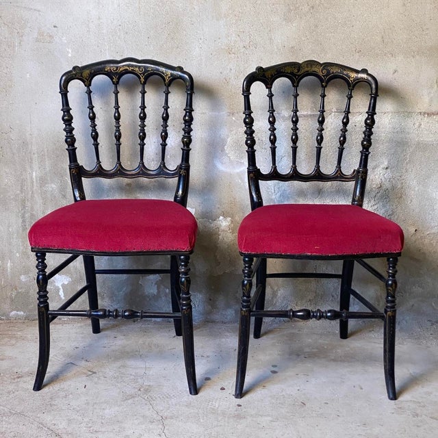 Napoleon III Charivari Chairs, Set of 2, in Good conditions. Designed before 1890