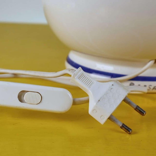 Orange Ceramic Table Lamp from Bassano For Sale - Image 8 of 11