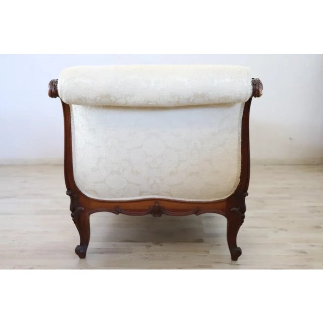 Antique Chaise Lounge in Walnut, 1800s For Sale - Image 9 of 16