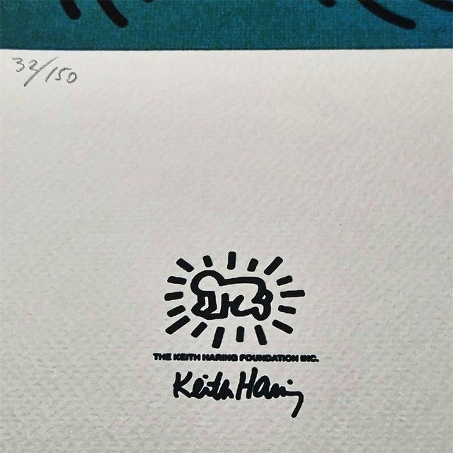 1990s 1990s Keith Haring, Figurative Composition, Limited Edition Lithograph For Sale - Image 5 of 9