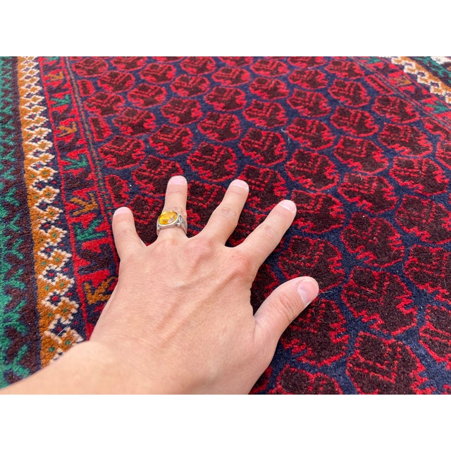 Vintage Afghan Dokhtar Qazi Boteh Runner - 6'3" X 2'8" For Sale - Image 9 of 12