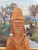 Wood Hand-Carved Vintage Folk Art Wood Figure of Bearded Man With Hat and Carrying a Carved Object. For Sale - Image 7 of 9