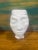 White Plaster Face Jar With Lid For Sale - Image 4 of 10