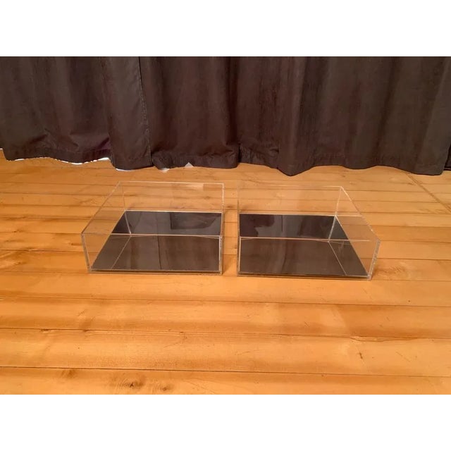 Vintage Acrylic Mirror Shelves, 1970s, Set of 2 For Sale - Image 11 of 11