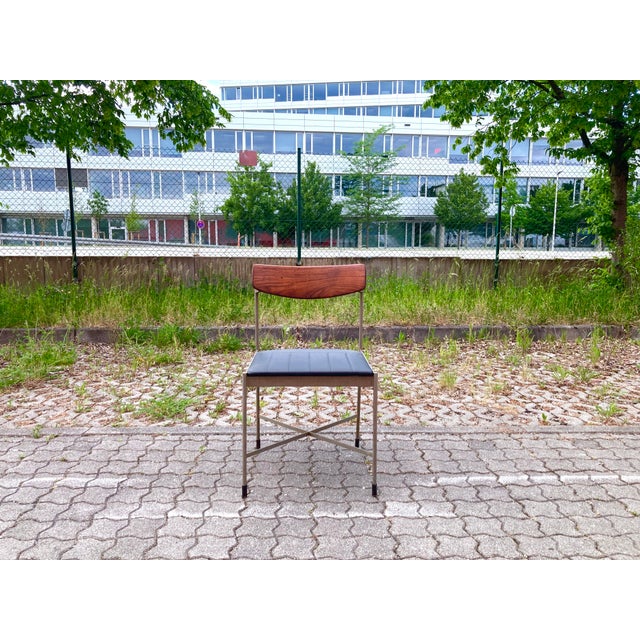 Modernist Industrial Teak Chair from Thereca, 1960s For Sale - Image 12 of 12
