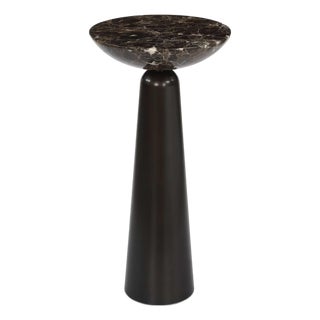 Hastings Brown Marble Accent Table For Sale