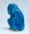 Ceramic C.1890's-1910. Asian Qing Chinese Cerulean Blue Crouching Mud Monkey Roof Top Tile Accent Detail Figurine Piece For Sale - Image 7 of 13
