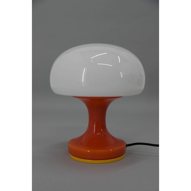 Glass Glass Table Lamp by Valasske Mezirici, 1970s For Sale - Image 7 of 8