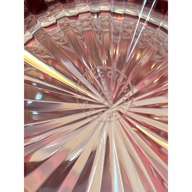 Ruby Red Late 20th Century Saint-Louis Tommy Ruby Red Cut Crystal Old-Fashioned Glasses - Set of 15 For Sale - Image 8 of 8